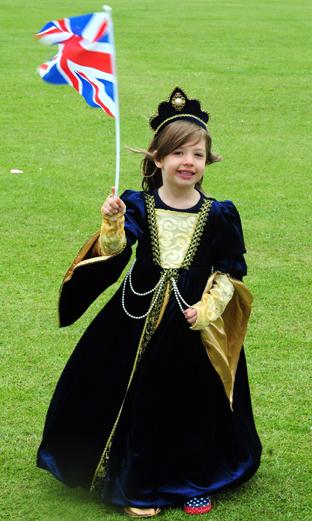 Sophia Wood, 4, an entrant in the fancy dress parade at the Sherburn,near Malton, village Jubilee party on Sunday.