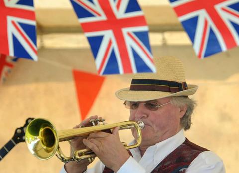 Members of Ryedale Jazz set the mood at Malton and Norton jubilee party.