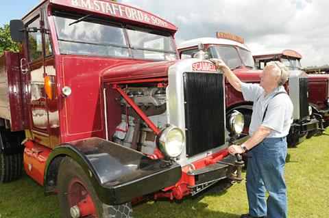 Alwyn Stafford with his Scammell Highwayman vehicle 