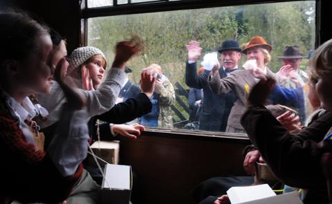  ‘Evacuees’ are waved off at Pickering Station