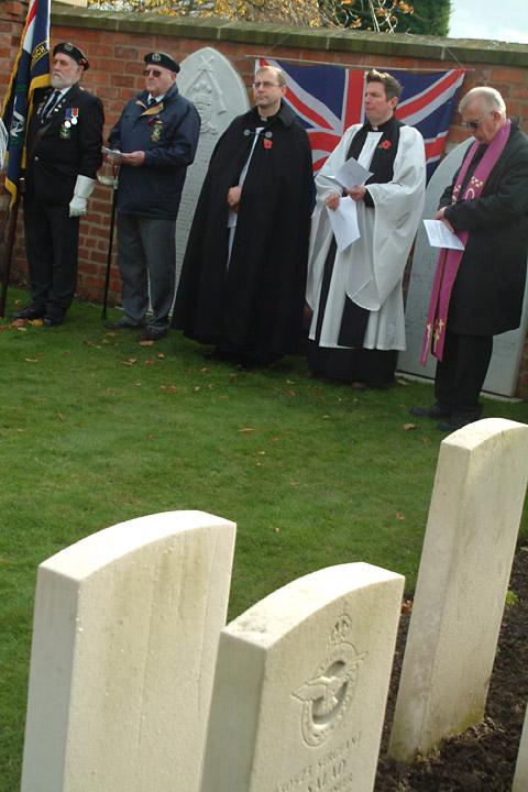 A remembrance and thanks giving service was held in Selby cemetery yesterday .