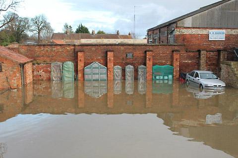 Flooding in Malton & Norton. Picture by Paul Swain