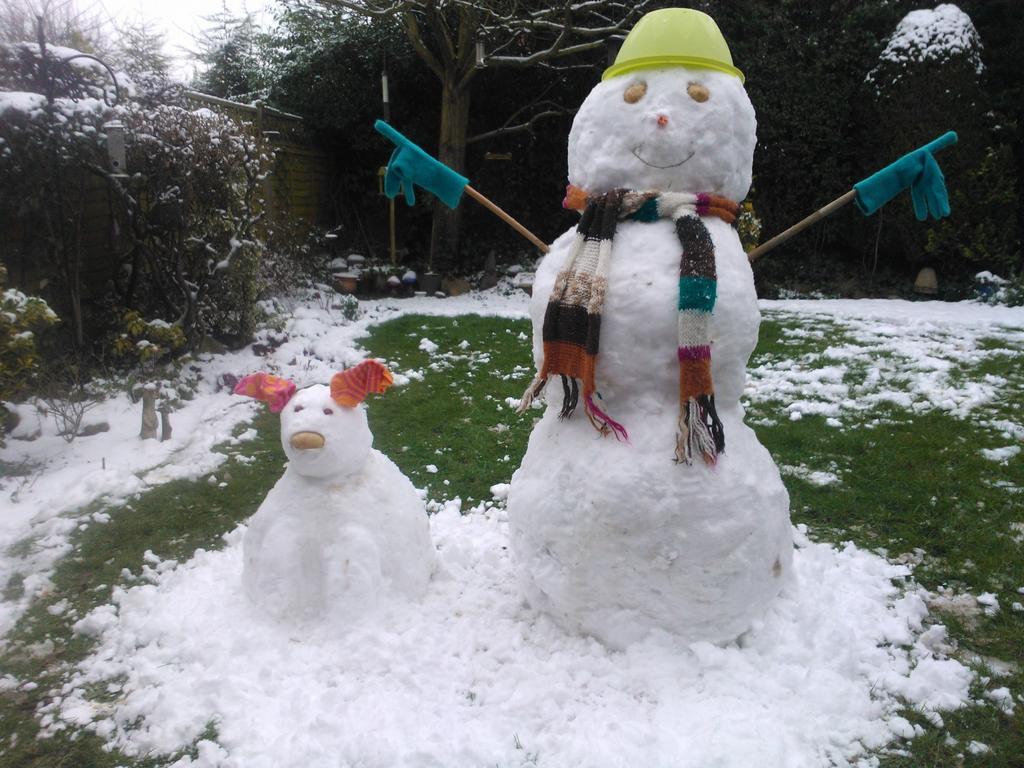 Snowman and snow dog. Picture: @platform_87