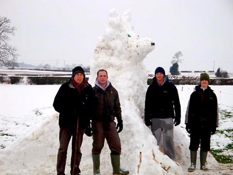 The Warriners snow dog at Crayke Sports Club