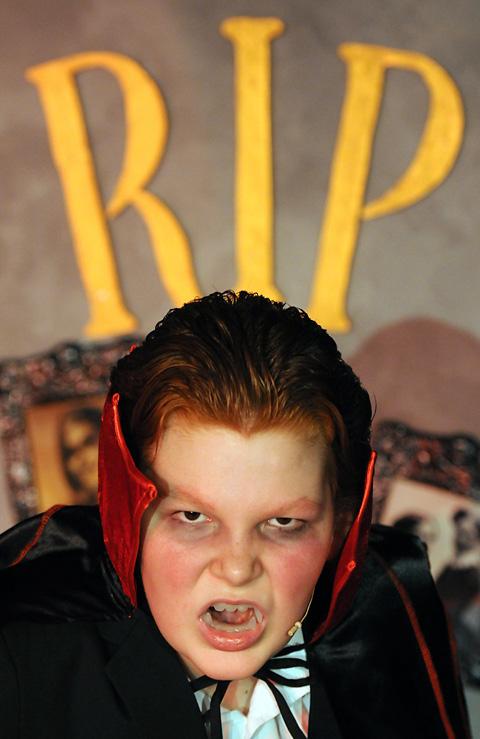 Mathew Hodsman-Summers as Count Dracula in the Norton College productions of Dracula.