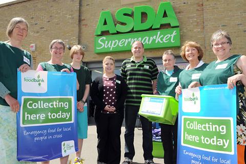 Promoting the forthcoming collection day at Asda in Norton for the Ryedale Food Bank      are, from left, Stacey Darrell, Lynn Cullis, Emily Cullis, Charlotte Anthony, John King, Ann Weatherill, Sheila Turner and Lesley Hurley.