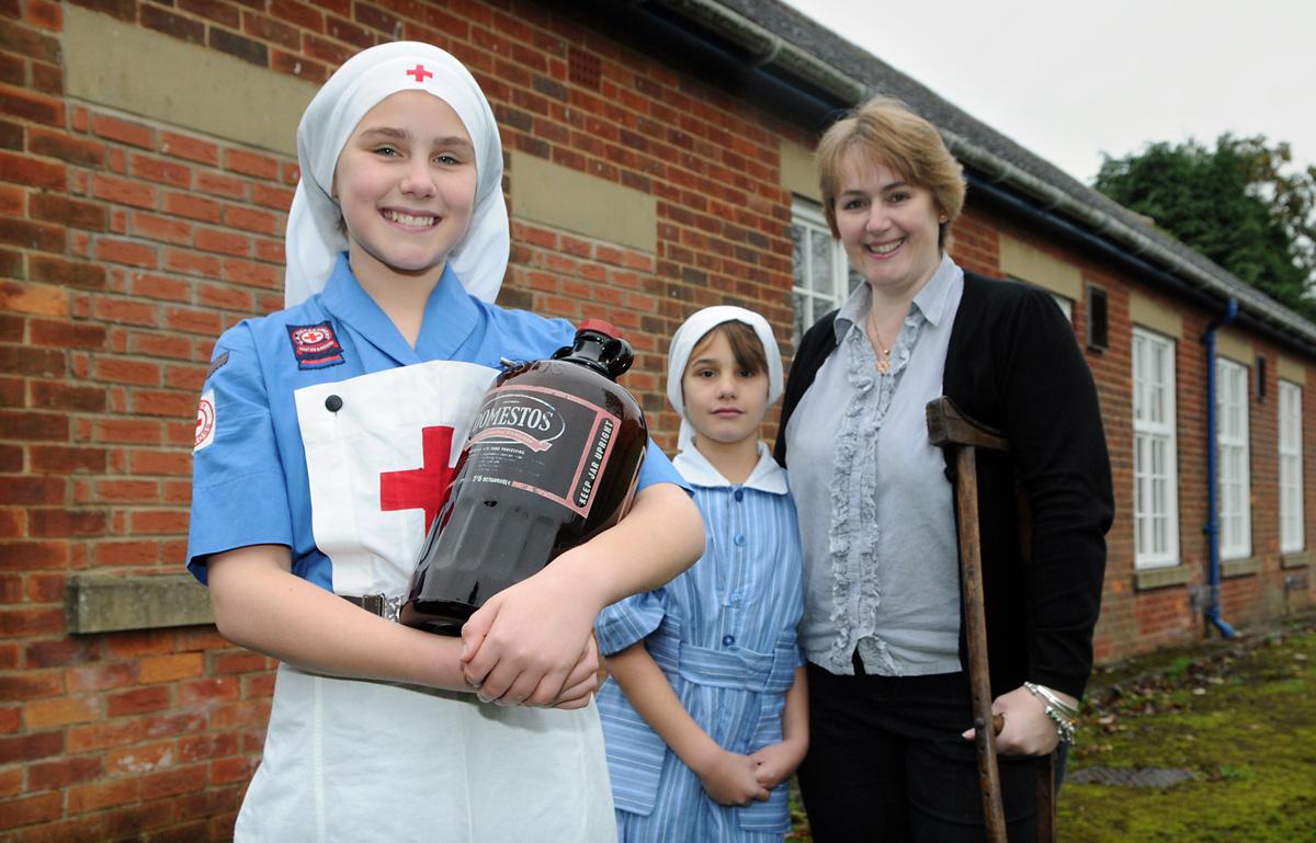 Kirkbymoorside History Group secretary Louise Mudd with her daughters, Heather, left, and Melissa, wearing period nurse uniforms, during an event to remember the town’s former hospital.
