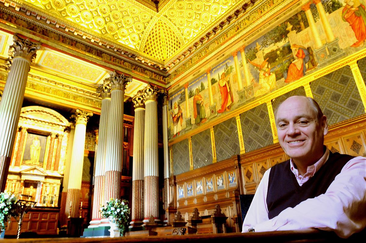 Simon Howard pictured in the chapel at Castle Howard where new environmentally-friendly lighting has been installed.