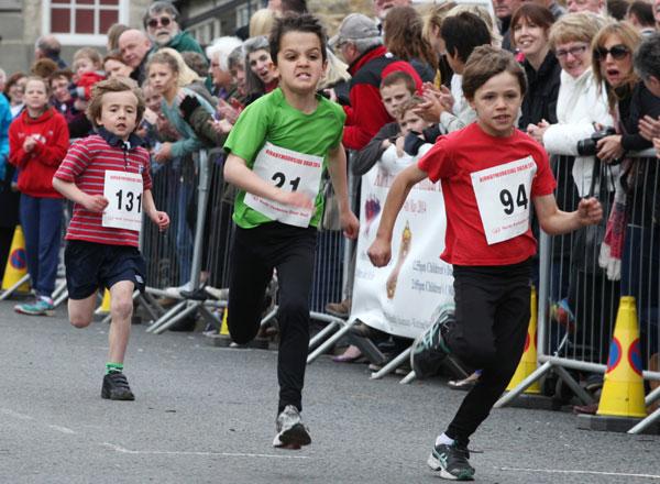 First, second and third in the Kirkbymoorside Kids Dash