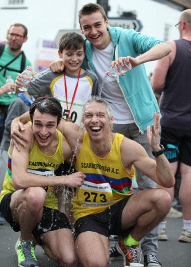 Actors Joe Maw, who plays Johnny Taylor in Tracy Beaker Returns and The Dumping Ground, with his little brother Jack, who stars in the latest Morrisson's advert, with their  elder brother Daniel, and their Dad Rich who all ran in races at Kirkbymoorside