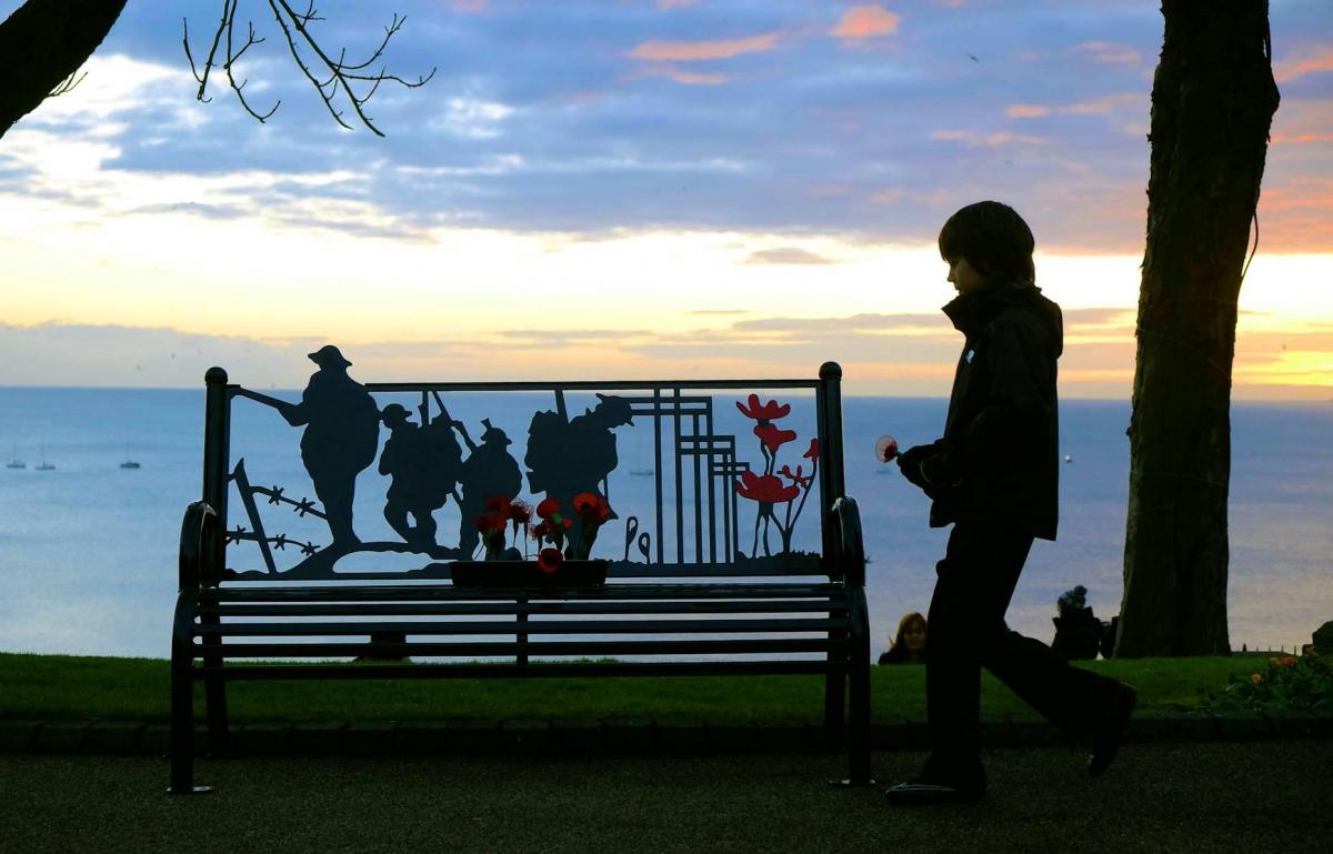 An act of remembrance takes place in Scarborough of the time a century ago when the first German shells were fired on the town.
Picture:Tony Barholomew