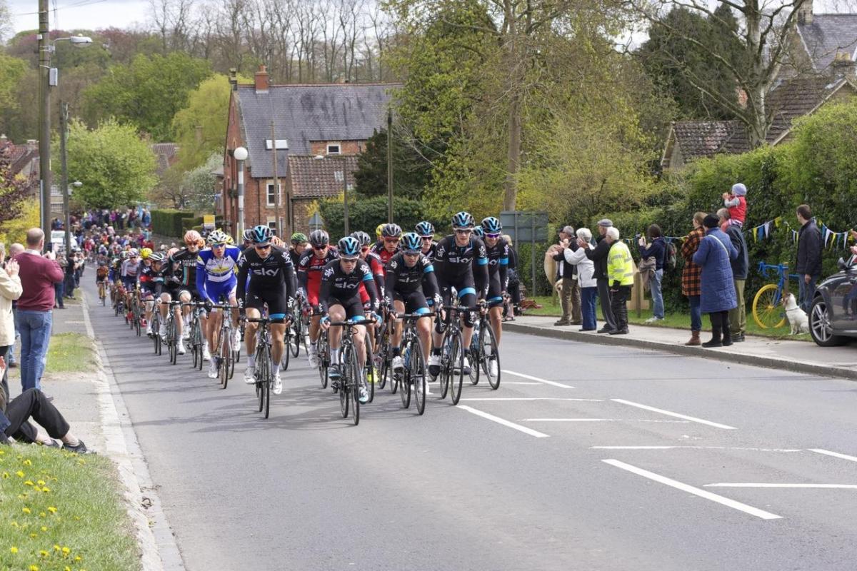 The riders in Thornton Le Dale, heading toward Pickering. Picture: John Carlisle