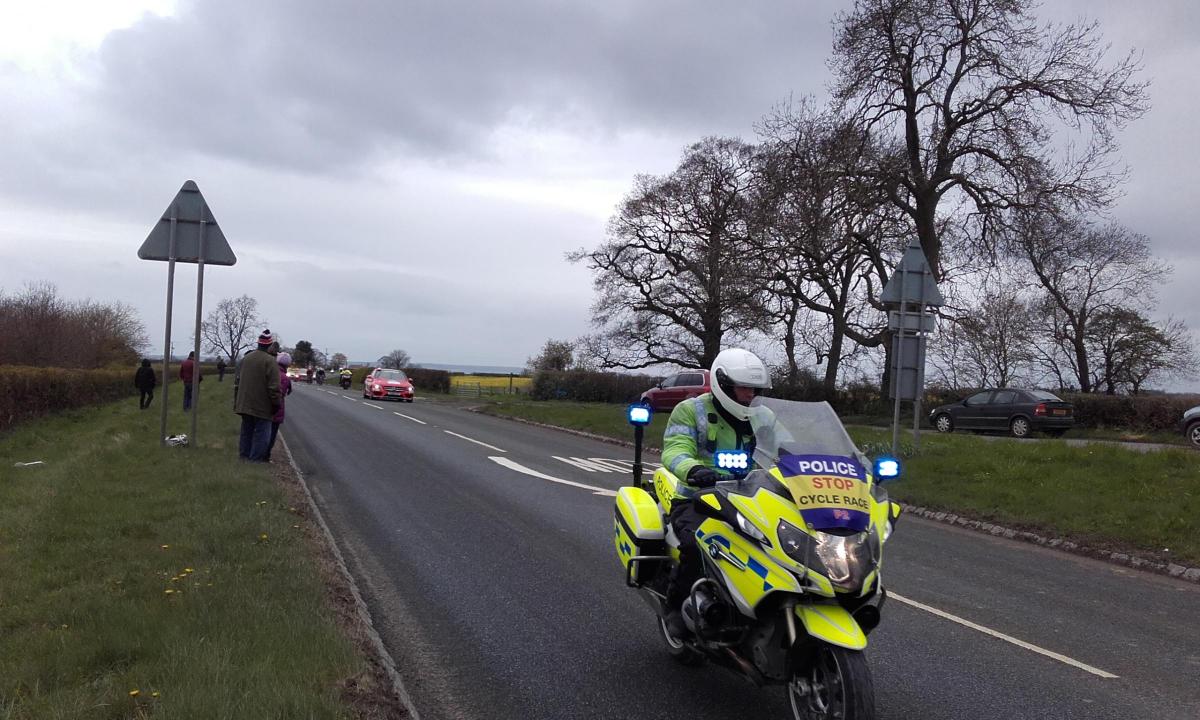 A170 near Welburn crossroads, just before the peloton got to Kirkbymoorside on Sunday afternoon   Picture: Victoria Prest