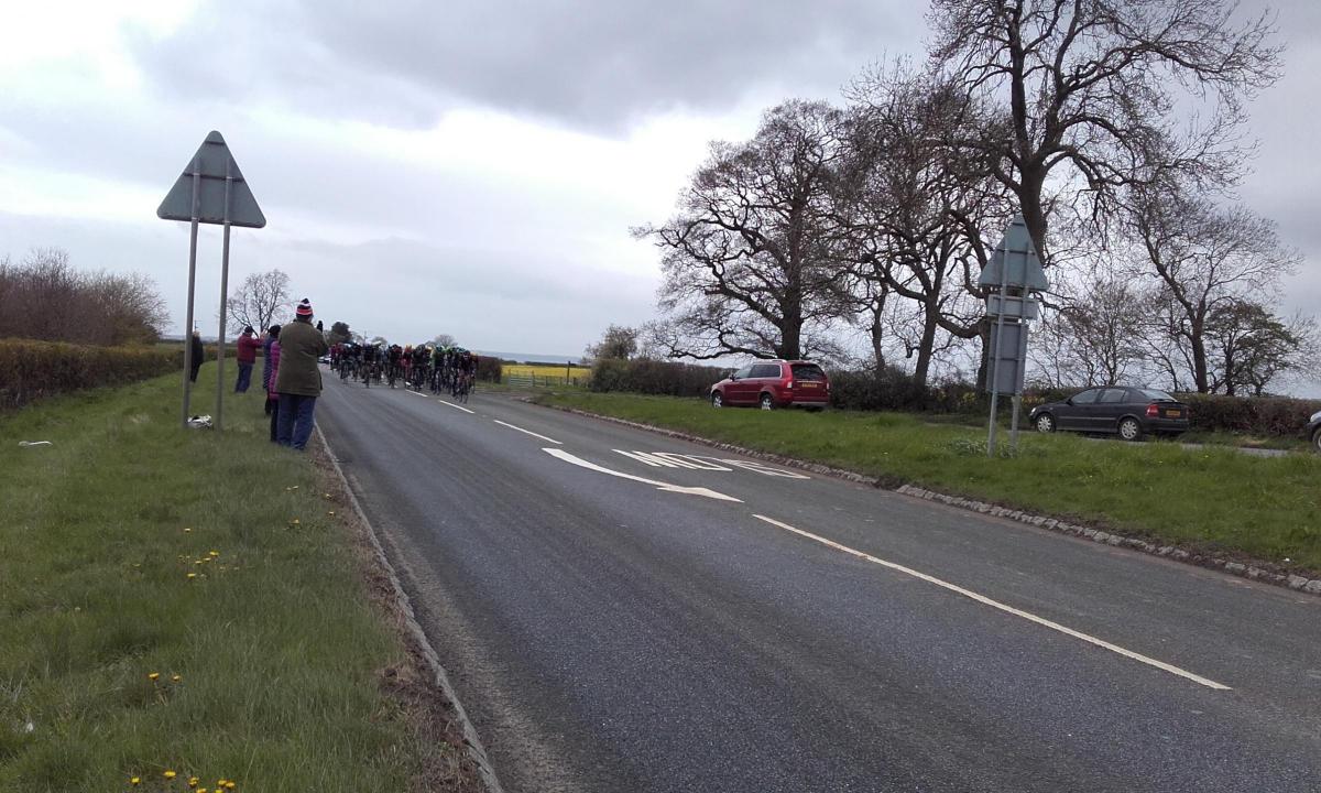 A170 near Welburn crossroads, just before the peloton got to Kirkbymoorside on Sunday afternoon   Picture: Victoria Prest