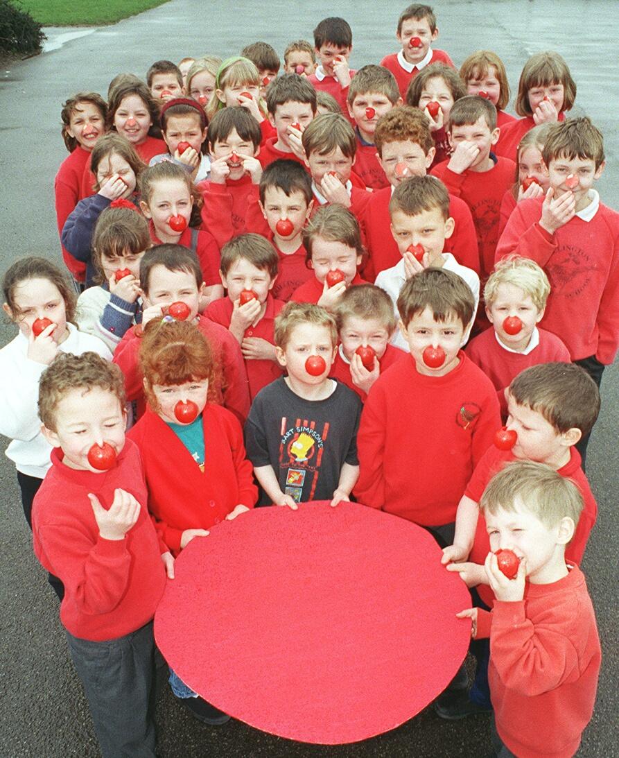 1999: Rillington County Primary School raising money for comic relief.