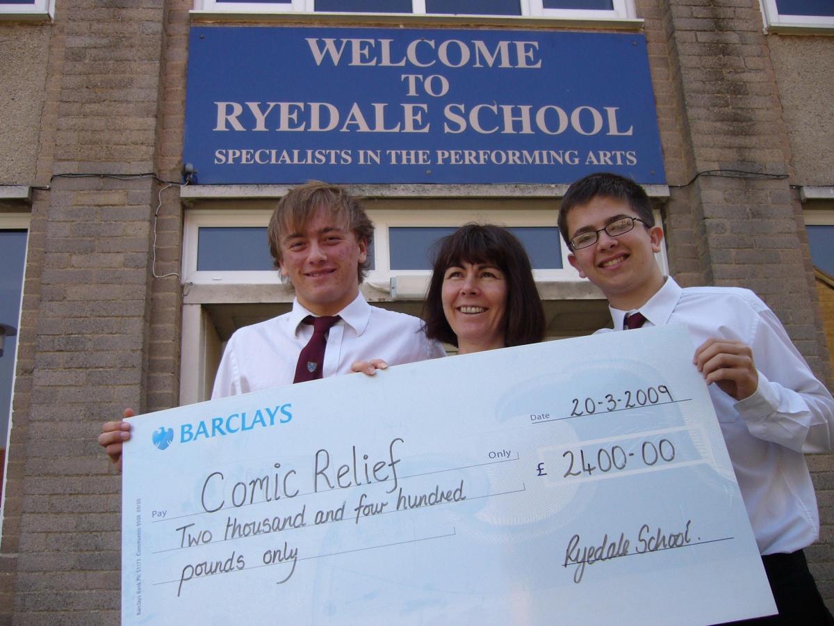 2009: Ryedale School raised £2400 for Comic Relief Day
