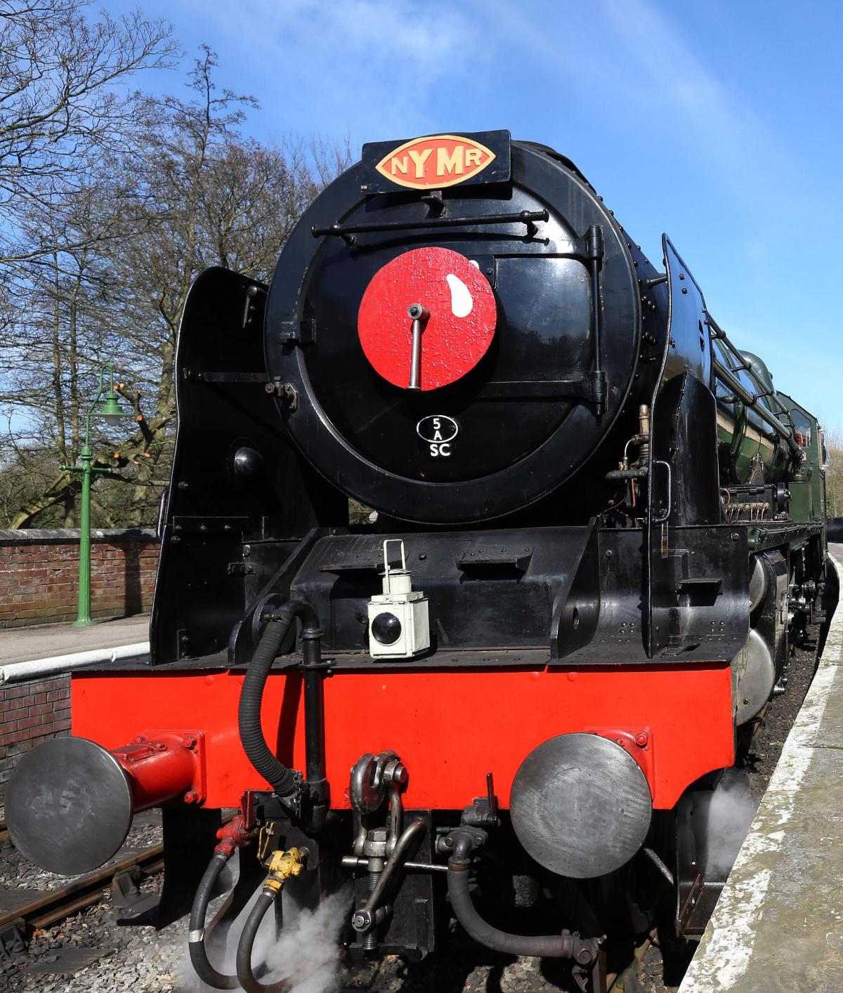 The North Yorkshire Moors Railway celebrates comic relief with a big red nose on Royal Scot!