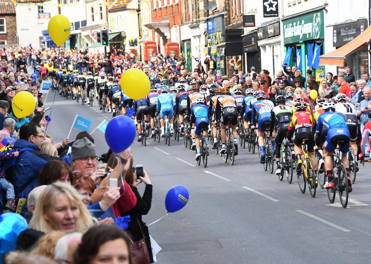 The Tour de Yorkshire passes along Wheelgate in Malton. Picture David Harrison.