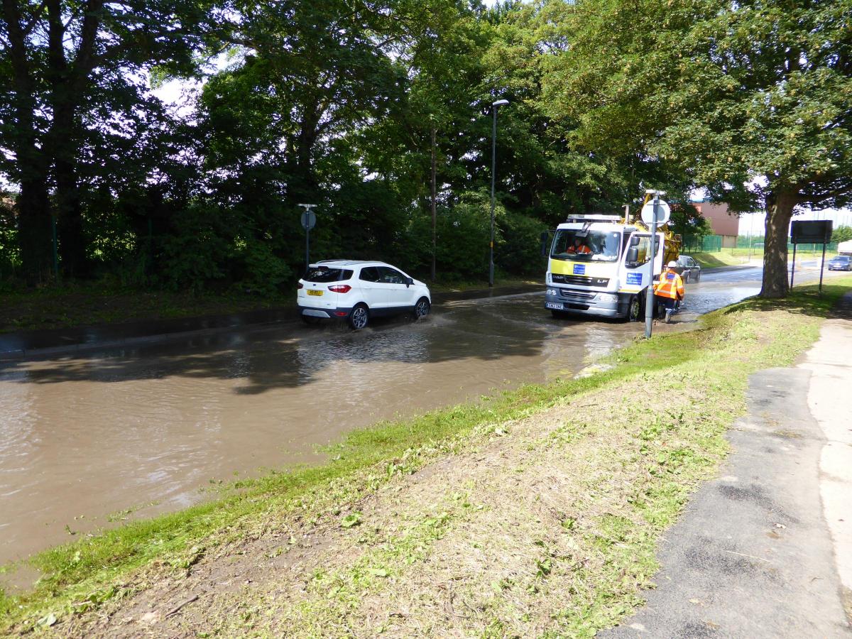 Clear up after flooding in Broughton Road, Malton   Pic Nick Fletcher