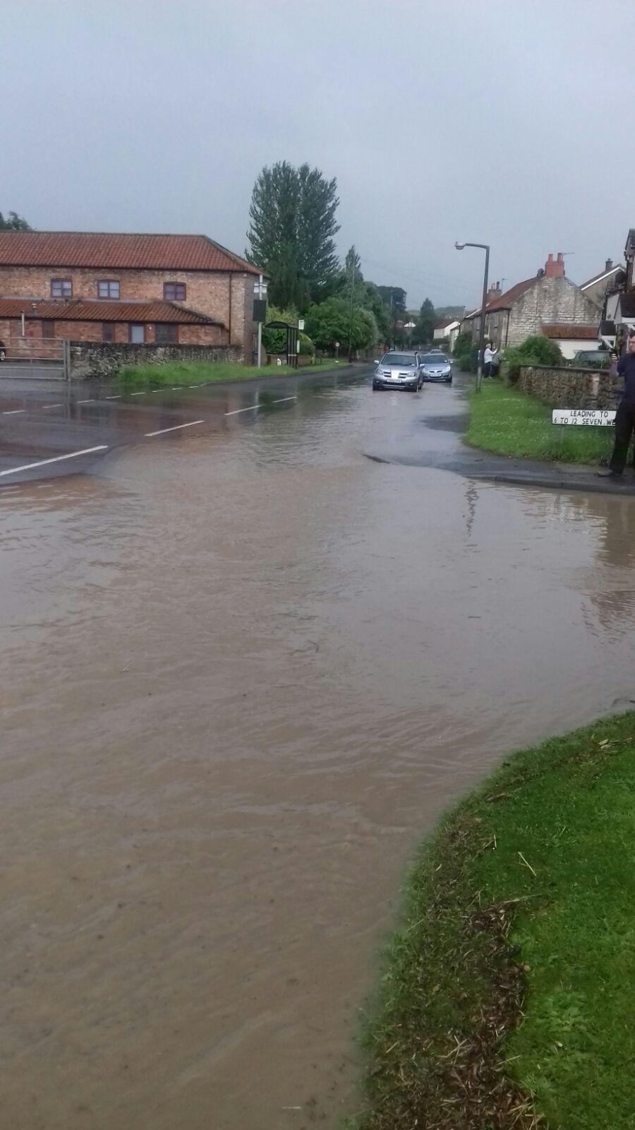 Flooding in Amotherby - photo Mark Swift