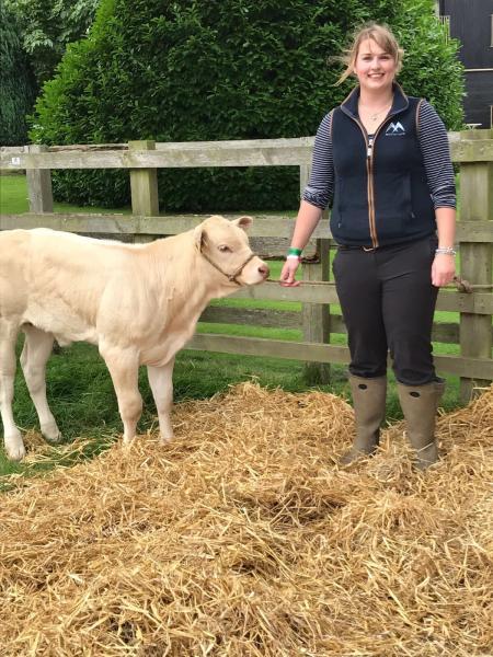 Becky Ireland from McClarrons with calf called 'Countryside Naughty but Nice' at Thornton Dale Show
 Back to Pending