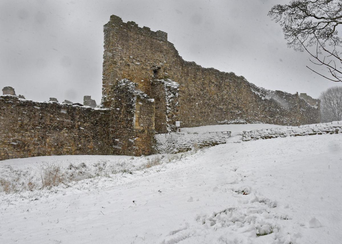 Snow falling in Pickering on Thursday morning. Picture David Harrison.