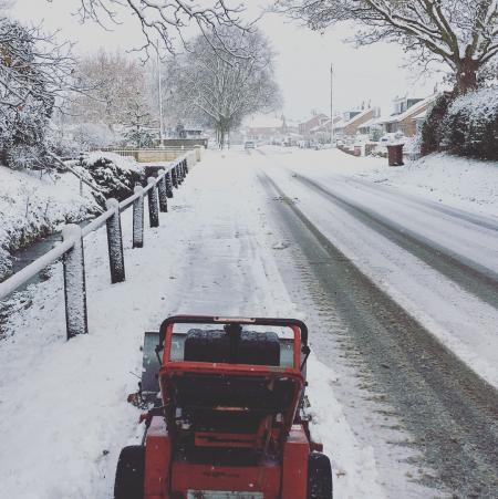 Clearing paths at Sherburn   Picture: Ian Walker-Stabler