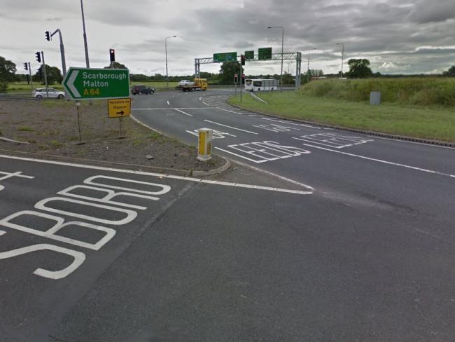 The van fire has happened on the A64 just after the Hopgrove Roundabout. Picture: Google Maps