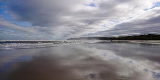 A cold day in the northerly breeze at Hunamby Sands  Picture: Pete Lamb