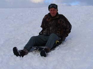 Brian Baker, the Mayor of Pickering, sledging on The Rooker.
Picture by Jo Gonella.