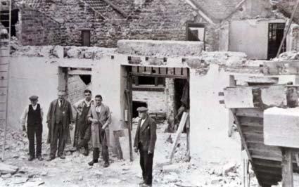 This picture was taken in about 1936 when Fitch's shop in Burgate, Pickering, was being demolished to make way for the Castle Cinema.