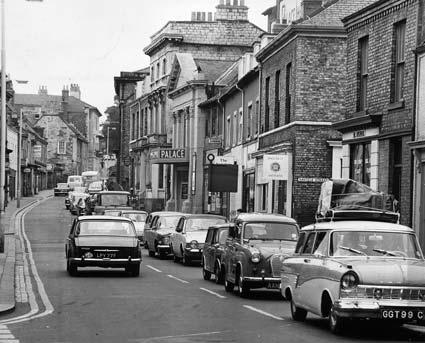Traffic in Yorkersgate, Malton in 1968.