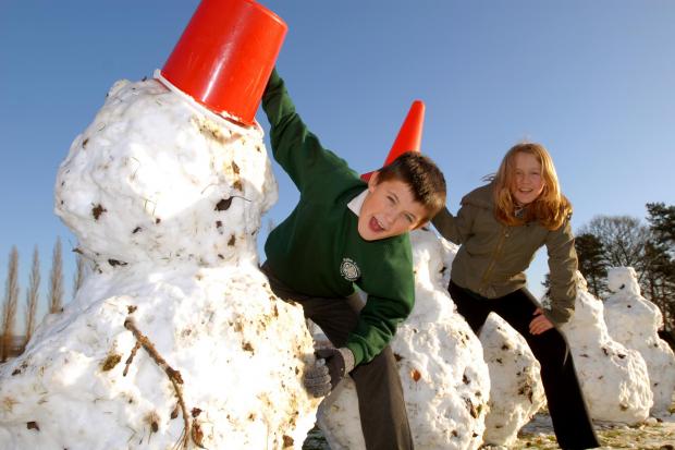 Malton Primary School pupils Jared Pickering and Lucy Brown having fun in 2008