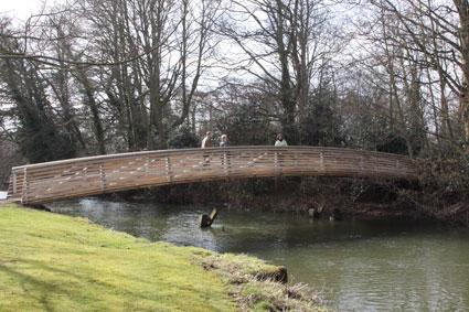 The new bridge at Nunnington Hall, near Helmsley.