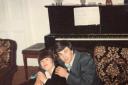 Me in our 'posh' room with my brother Andrew in 1970 celebrating his 18th birthday. We were allowed in the room on special occasions, or sometimes to play our records too loudly on the radiogram.