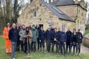 Members of North Yorkshire Council's Countryside Access Service and the Howardian Hills National Landscape joined the volunteers for the day-long event, which included a break to enjoy a Christmas lunch.