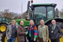 Nick Grayson Chair of Future Farmers of Yorkshire (second from left) with Sally Conner of RABI North East and RABI volunteers at the Great Yorkshire Showground