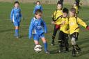 Action from Heslerton Under-9s’ match against Scholes Park Raiders