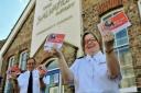 Matthew and Debbie Bennett, church leaders at Malton Salvation Army, promote the month-long fundraising drive  Picture: Nigel Holland