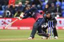 Jos Buttler hits out on his way to an unbeaten half-century during England's victory over New Zealand in Cardiff which sealed their place in the Champions Trophy semi-finals – Picture: Joe Giddens/PA Wire
