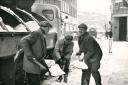 January 1, 1962: Workmen clearing snow and slush from Davygate