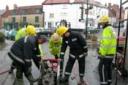 Firefighters were called to help in Kirkbymoorside on Wednesday when torrential rain caused flooding at the White Swan pub