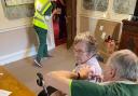 94-year-old Joyce Allen receives the Covid vaccine at The Hall care home in Thornton-le-Dale