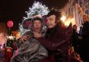Panto stars David Leonard and Martin Barrass at the Christmas Lights switch-on in 2016