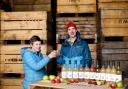 Yorkshire Wolds Apple Juice owners, Jon and Jane Birch, cheers to their success