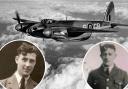 Alfred Robert William Milne, left, and Eric Alan Stubbs, right. Main picture: an RAF Mosquito. Pictures: SWNS