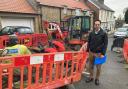 Northern Powergrid has said that the fault which caused a string of power cuts in a Ryedale area over the festive period has been fixed. Pictured: Cllr George Jabbour at the site