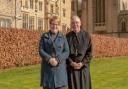 This year on International Women’s Day, Ampleforth Abbey’s Jenny Share, has shared her experiences. Pictured: Jenny Share and Robert Igo OSB