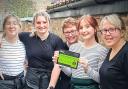 The team at Leonis, in Malton, celebrating with their five-out-of-five hygiene score