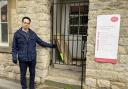 Cllr George Jabbour at the closed Post Office in Helmsley